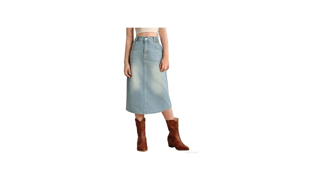 Top 10: As Melhores Saias Jeans Midi e Curtas para Todos os Estilos